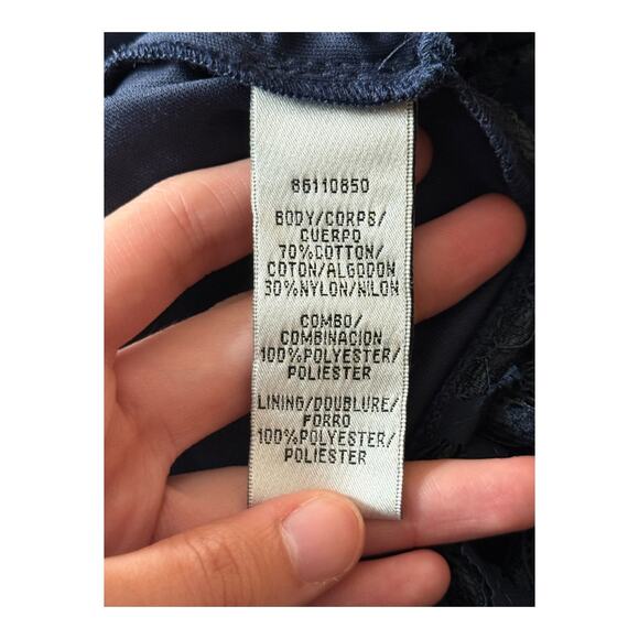 JS Collections Elodie Floral One-Shoulder Cotton Blend Gown dress blue size 2 - Picture 8 of 9